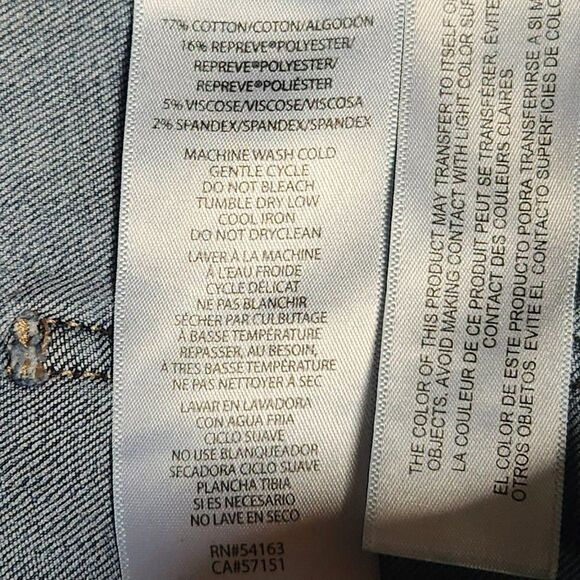 Calvin Klein Womens High Rise Skinny Sz 12/31  Denim Blue Jeans Raw Hem Button - Picture 11 of 11